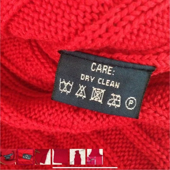 Ralph Lauren Blue Label Red Knit 100% Cotton Turtleneck Sleeveless Sweater - Picture 4 of 7